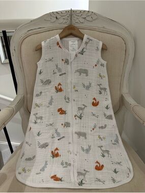 🤍 0~6 Mth Aden + Anais Naturally Eco Forest Muslin Cotton Sleeping Bag NWT